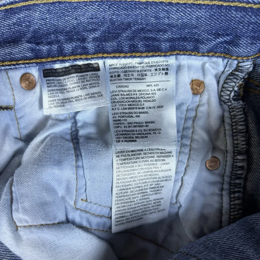 Levi's 501 Original Fit Jeans Mens W36 L29 Blue Button Fly Straight Denim USA